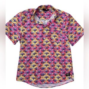 Psychedelic Mushroom button up bohemian
